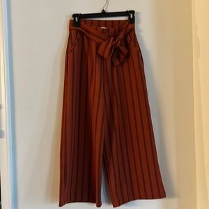 Tie Orange and Black Gaucho Pants! Size small.